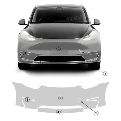 Model Y DIY Color PPF Protection Film Kit on sunny day