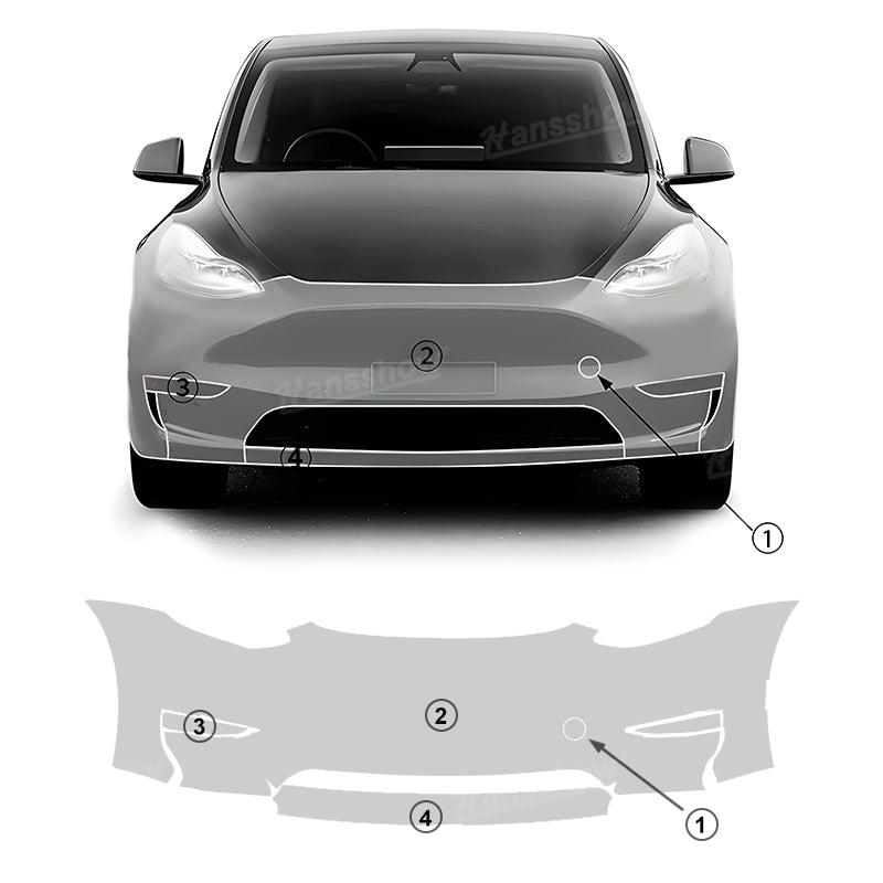 Model Y DIY Color PPF Protection Film Kit on sunny day