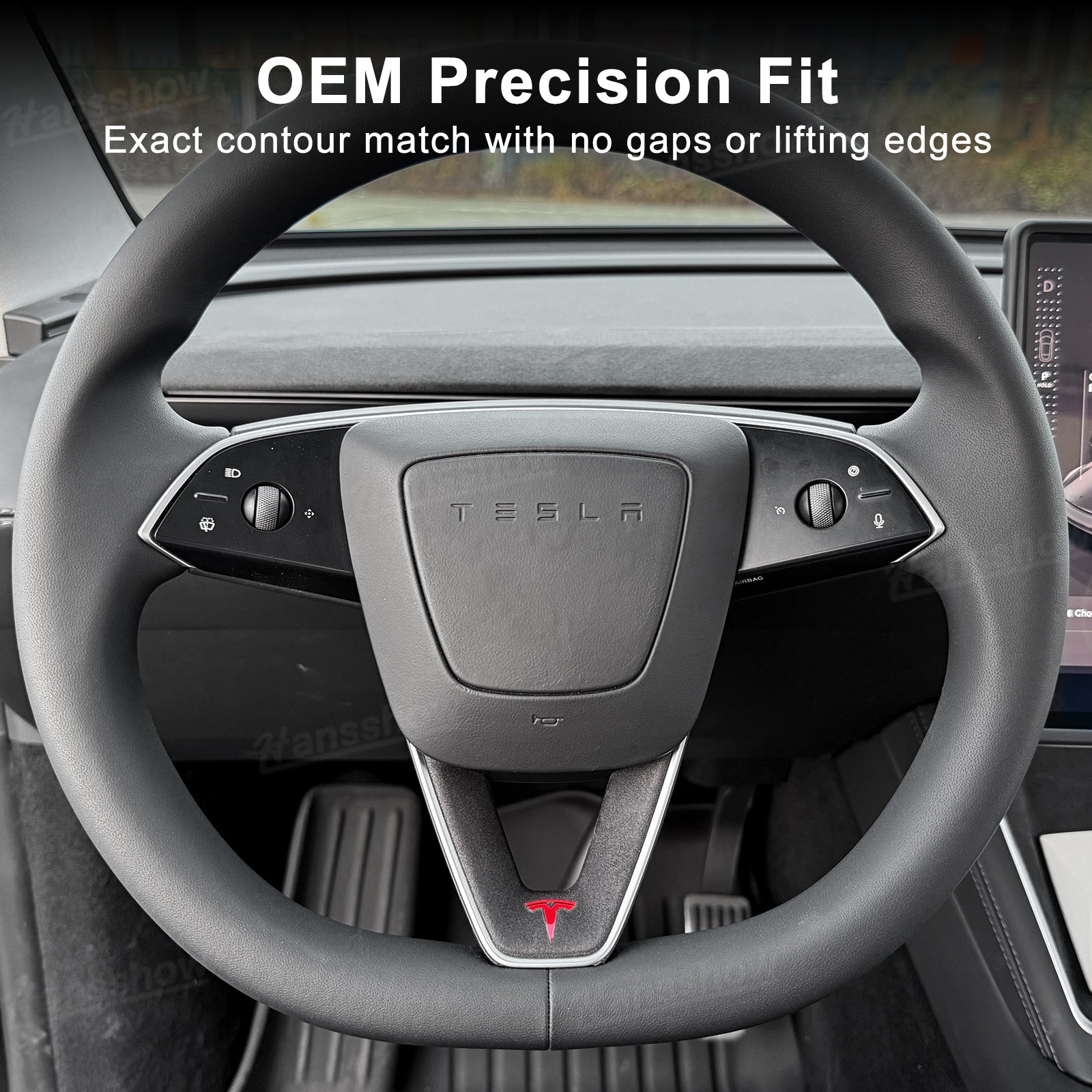 Model Y Juniper Alcantara Trim Cover in natural light