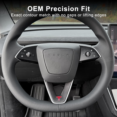 Model Y Juniper Alcantara Trim Cover in natural light
