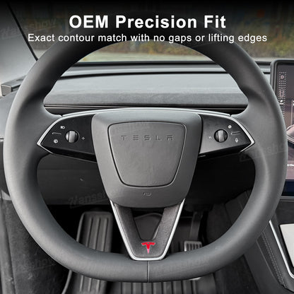 Model Y Juniper Alcantara Trim Cover in natural light