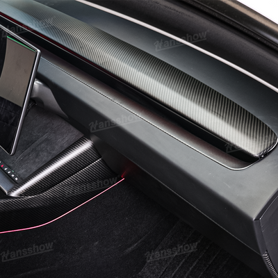 Carbon Fiber Dashboard Trim for Tesla Model Y - Close-up