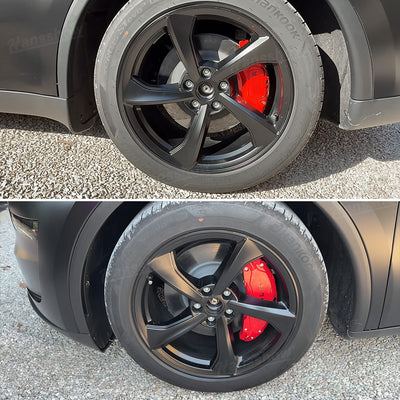 Model Y Juniper Wheel Brake Caliper Cover Set with Tesla Logo - Performance enhancement