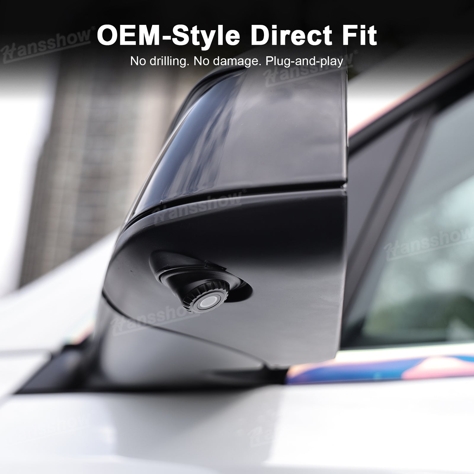 Side Mirror Projector Lights Angel Wing Welcome Lights for Tesla Model Y - Puddle light function
