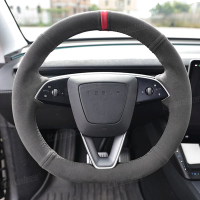 Model Y Juniper/3 Highland Premium Alcantara Steering Wheel Cover - product packaging