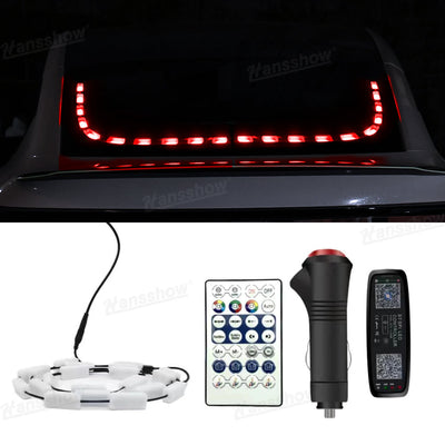 Rear Window RGB Ambient Light Strips app interface for Tesla Model Y