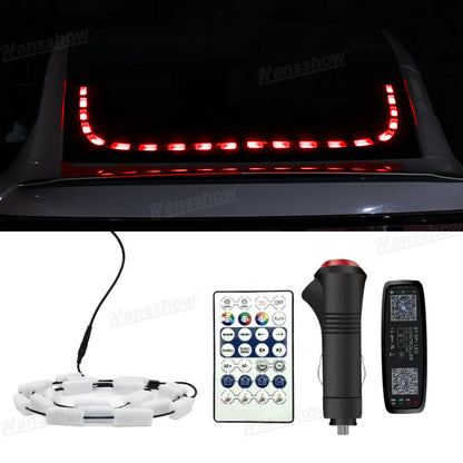 Rear Window RGB Ambient Light Strips app interface for Tesla Model Y