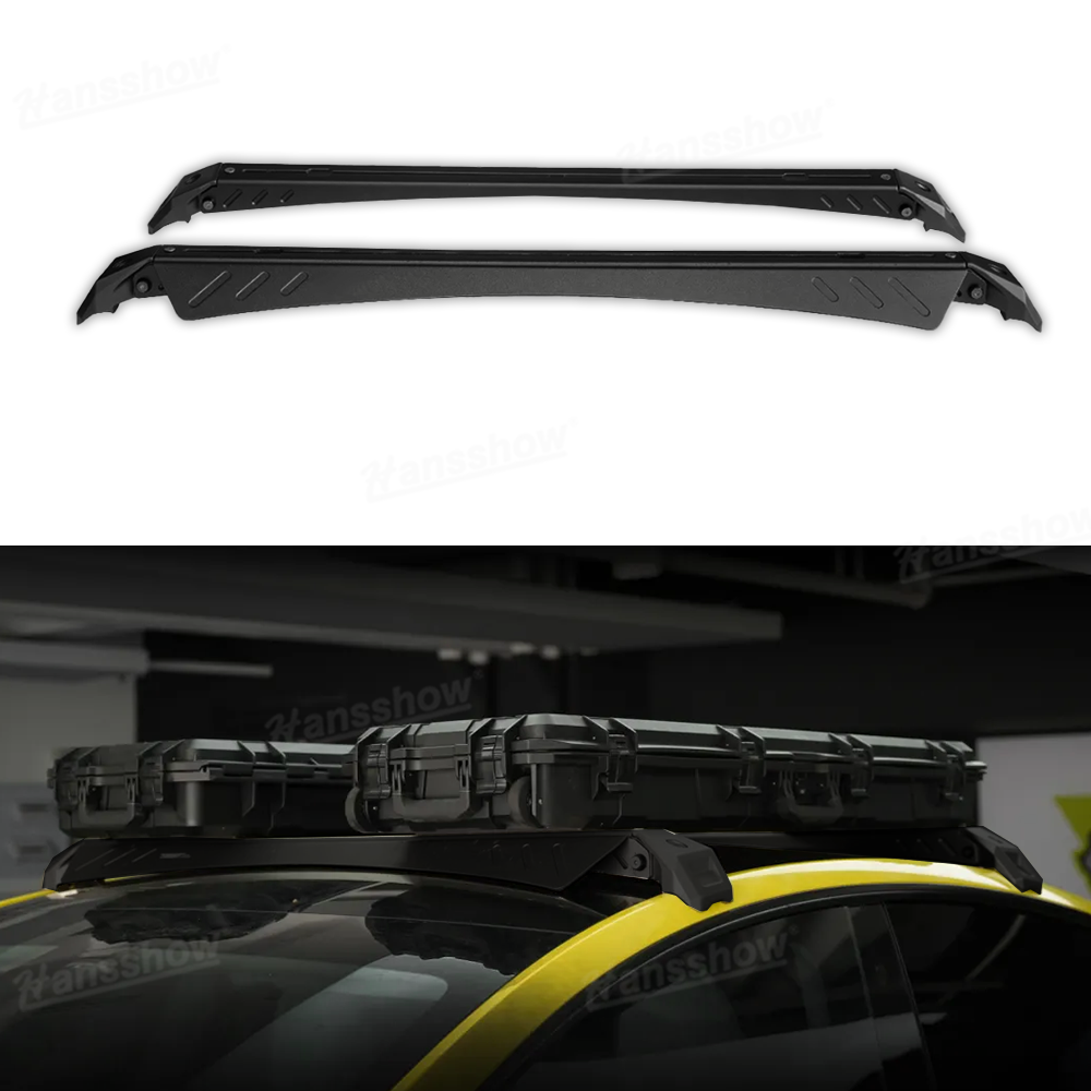 Tesla Model Y Roof Rack With Roof Spoiler Tail Wing - On the Road