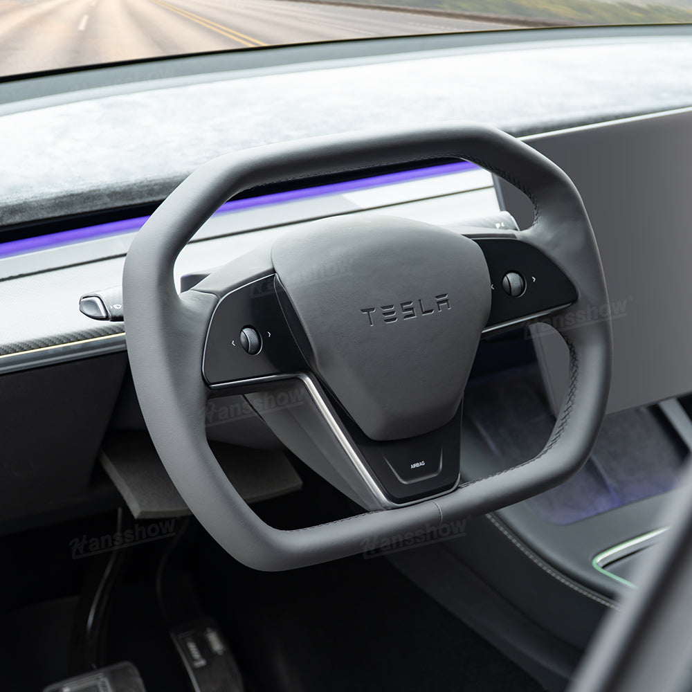 Cyber Steering Wheel for Model Y / 3 Inspired by Cybertruck Style - Sporty design details