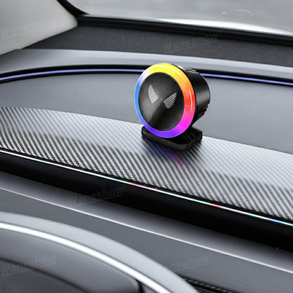 Interior View of Dashboard Air Freshener Ambient Lighting in Tesla Model Y