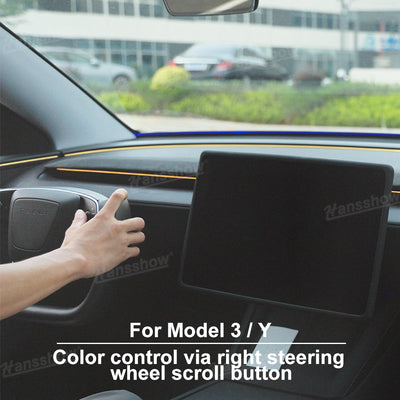 Streamer Ambient Light for Tesla Model Y & 3 side view