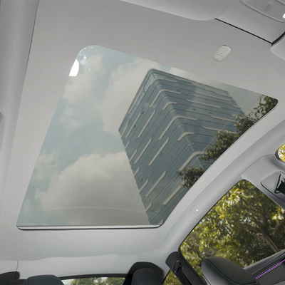 Model Y Juniper Power Sunshade installed view from rear