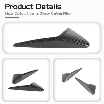 Real Carbon Fiber Side Camera Turn Signal Cover for Tesla Model Y - installed view