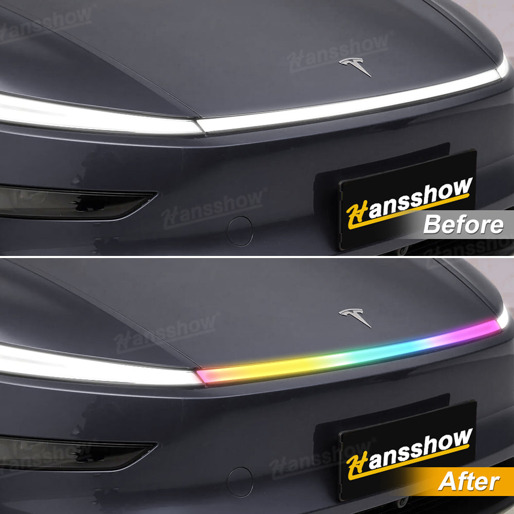 Model Y Juniper RGB Daytime Running Lights close-up view
