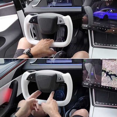 Model Y Yoke Steering Wheel Nappa user-friendly features
