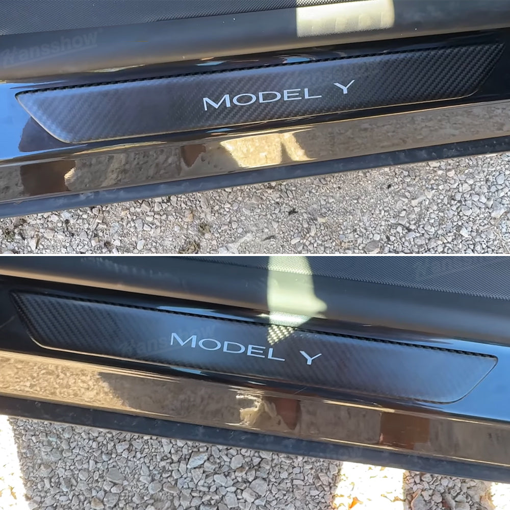 Model Y Juniper Real Carbon Fiber Door Sills product dimensions