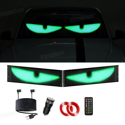 Model Y Juniper Devil Eyes Lights Flexible LED Windshield Light Kit with vehicle interior