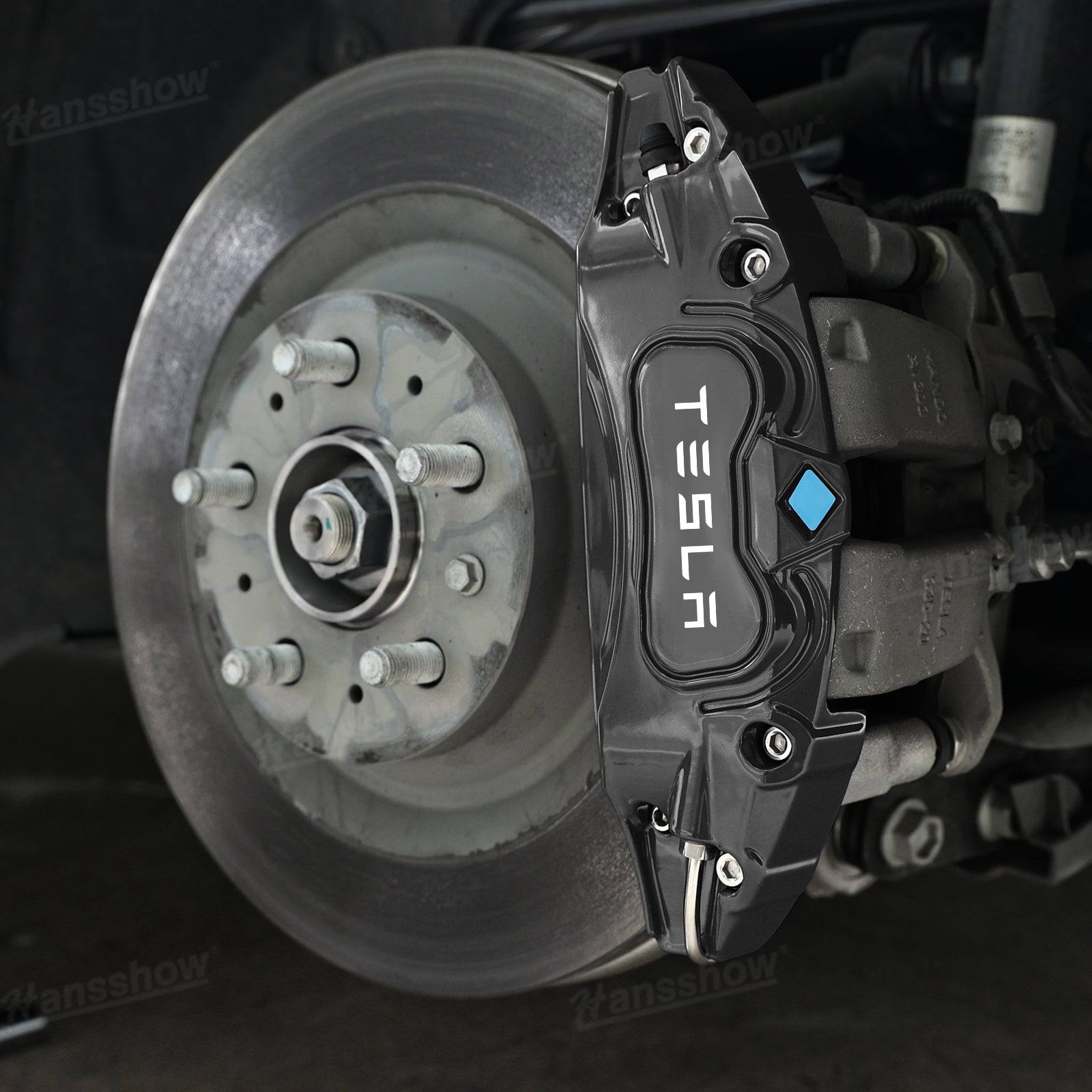 Model Y Juniper Wheel Brake Caliper Cover Set with Tesla Logo - Lightweight aluminum