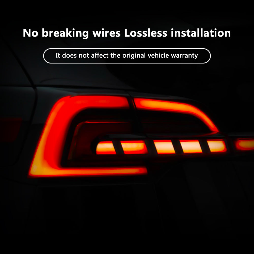 Model 3 Red Starlink Full-Width Strip Tail Light for Tesla Model Y - front view