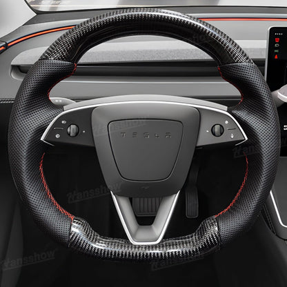 Model Y Juniper Steering Wheel Carbon Fiber Style luxury accessory