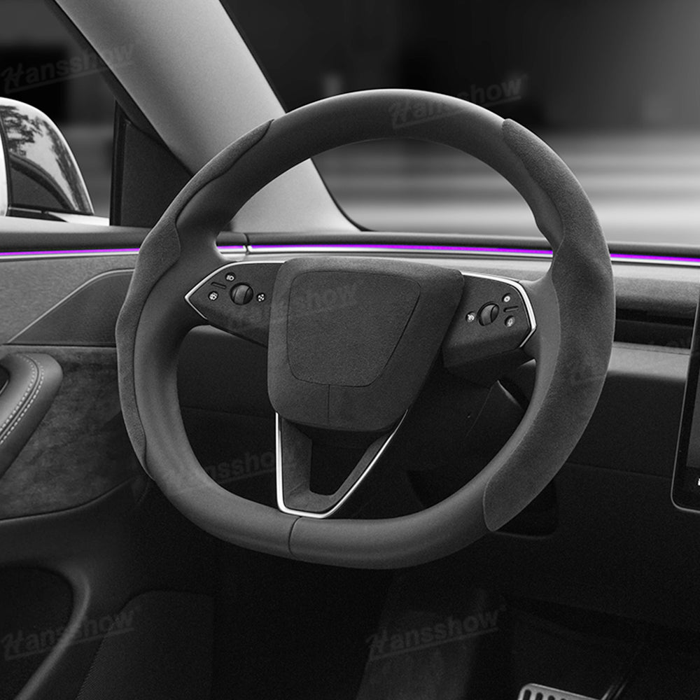 Model Y Juniper Interior Cover Trim Alcantara Upgrade Kit - rear view