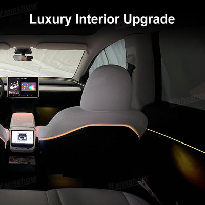 Model Y Ambient Lighting Kit showing customizable lighting modes
