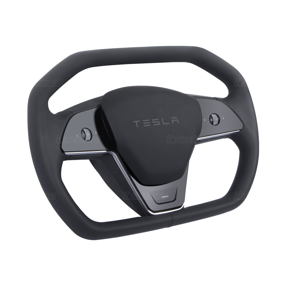 Cyber Steering Wheel for Model Y / 3 Inspired by Cybertruck Style - Grip texture