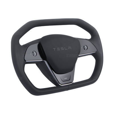Cyber Steering Wheel for Model Y / 3 Inspired by Cybertruck Style - Grip texture