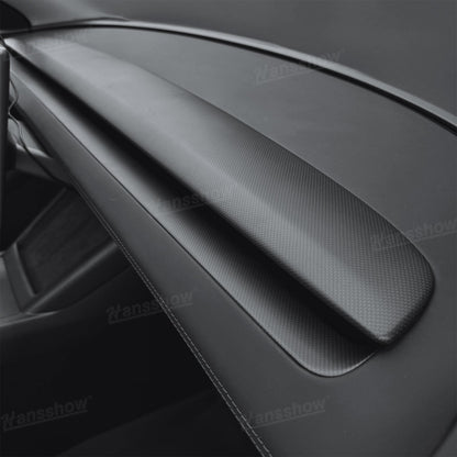 Model Y Juniper Real Carbon Fiber Cover Interior Set side angle