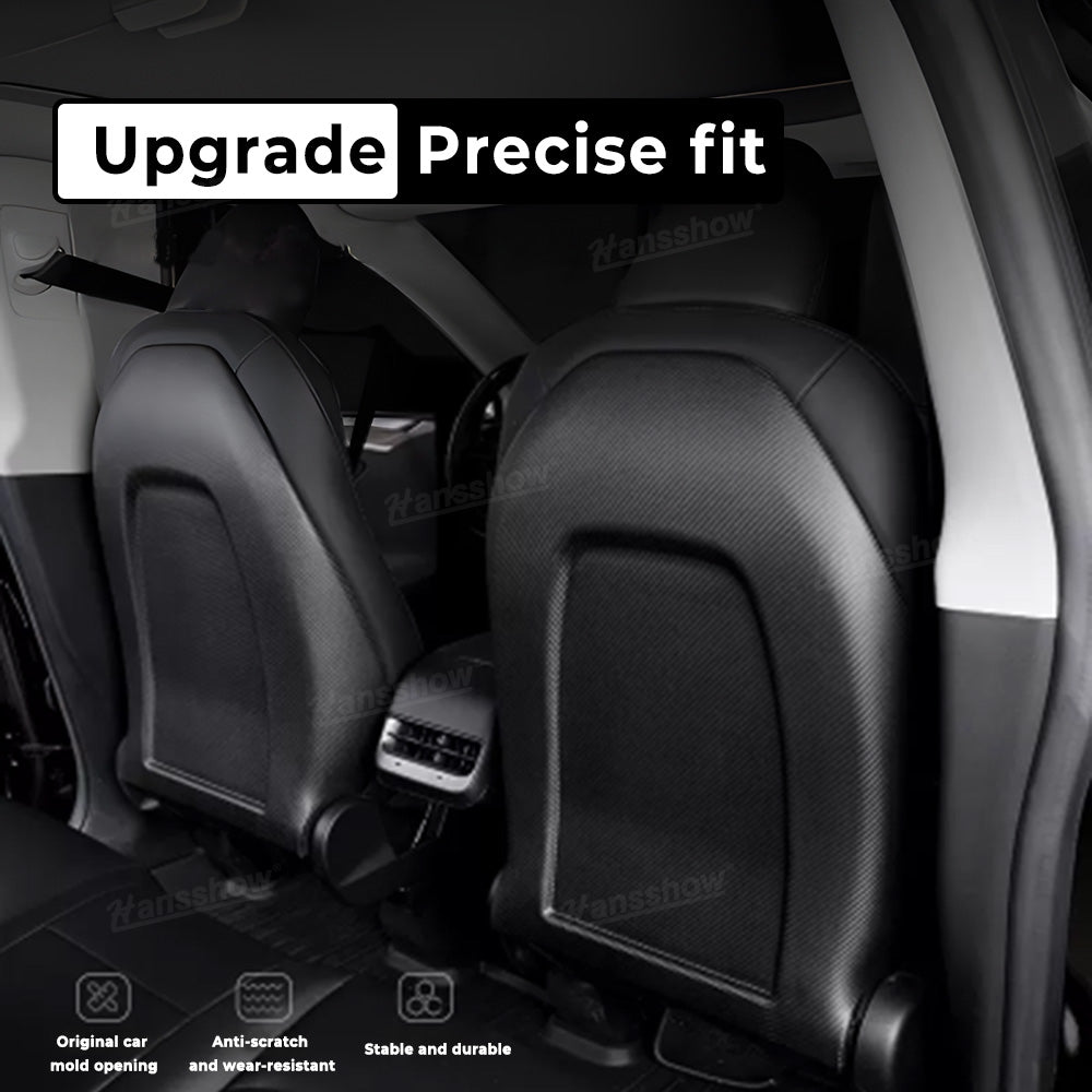 Tesla Model Y Carbon Fiber Seat Back Replacement installed view