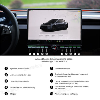 Model Y Juniper Control Button side angle view