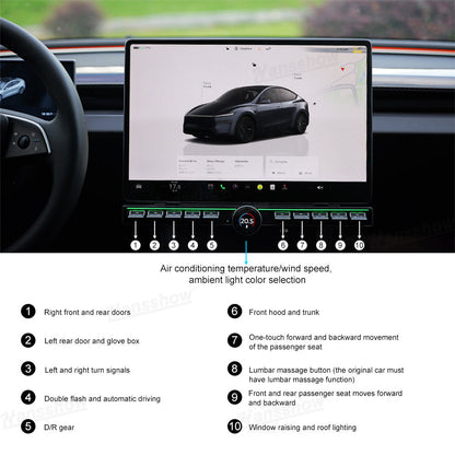 Model Y Juniper Control Button side angle view