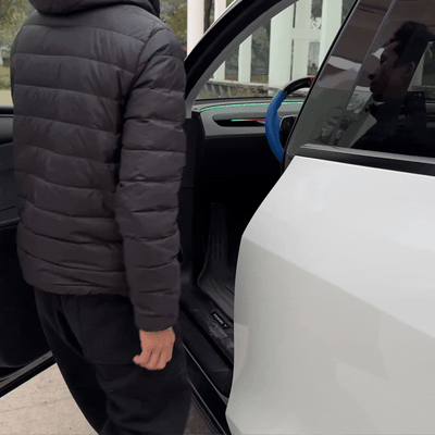 Model Y Juniper Smart Soft-Close Doors close-up of motor