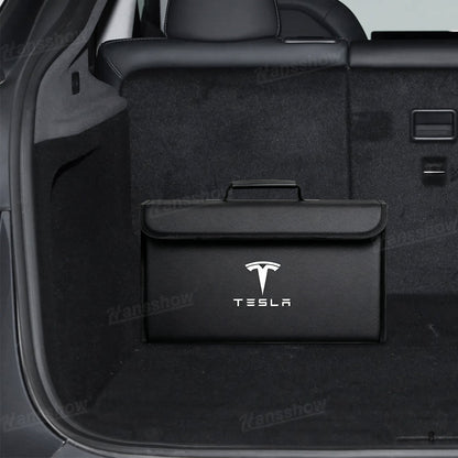Foldable Trunk Organizer for Tesla Model Y collapsed view