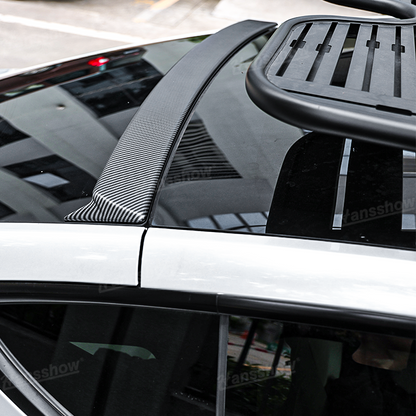 Tesla Model Y Real Carbon Fiber Roof Spoiler performance detail