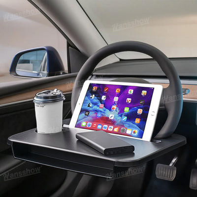 Steering Wheel Desk for Tesla Model Y with meal setup