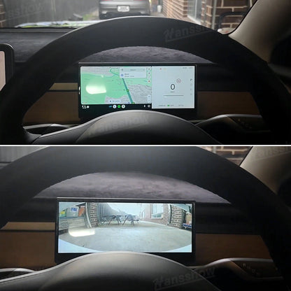 Tesla Model Y Heads Up Display showcasing essential features