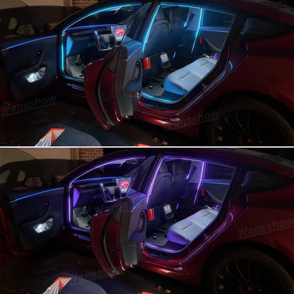 Door LED Strip Lights for Tesla Model Y/Y Juniper - Enhanced Interior