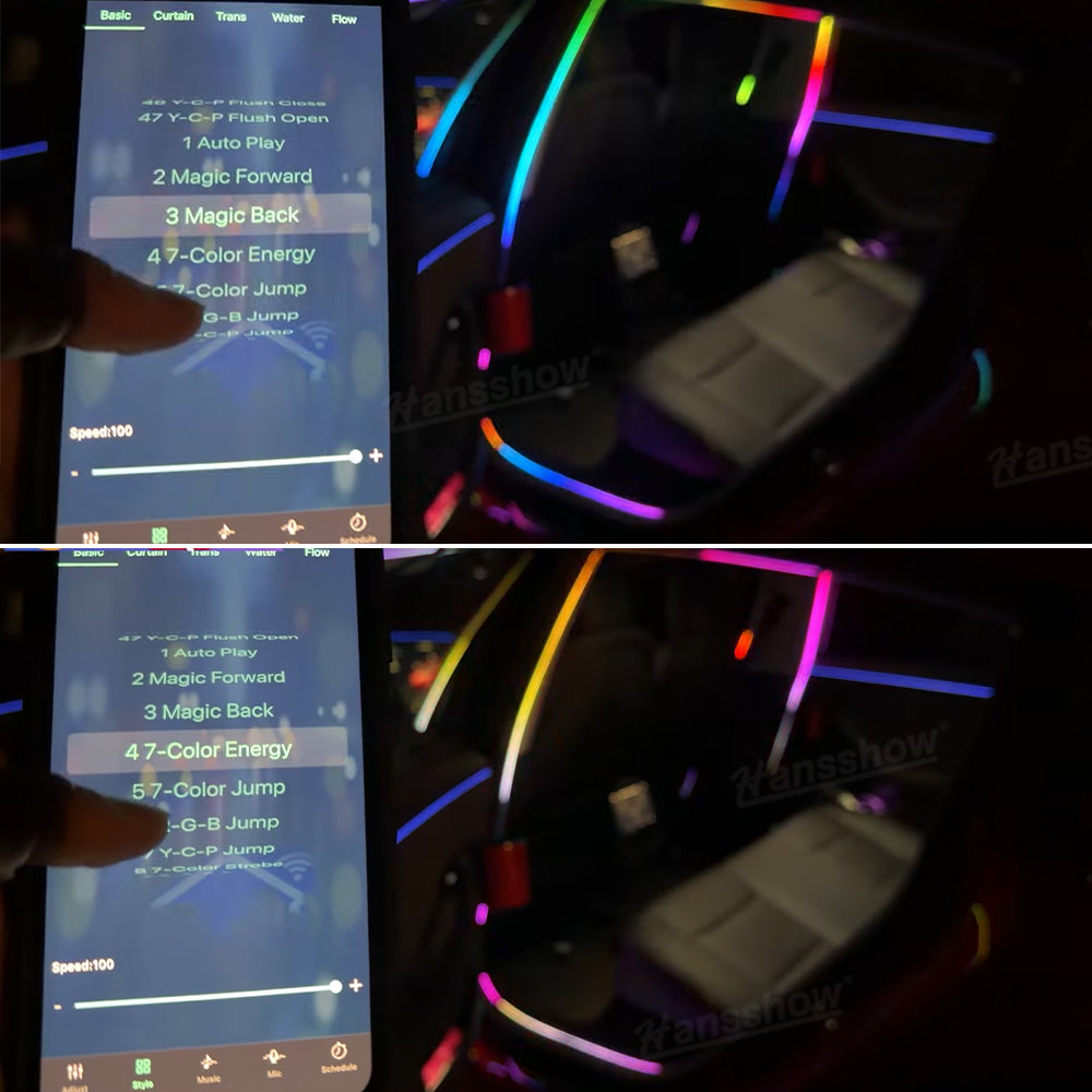 Door LED Strip Lights for Tesla Model 3/3 Highland - Easy Setup
