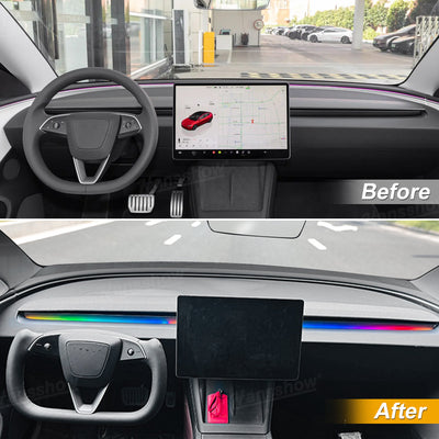 Model Y Juniper Ambient Light 3.0 detail of lighting effects