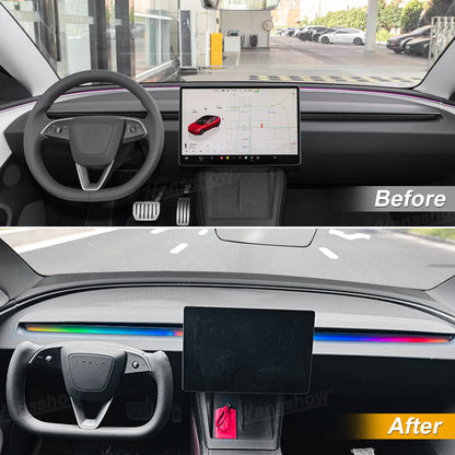 Model Y Juniper Ambient Light 3.0 detail of lighting effects
