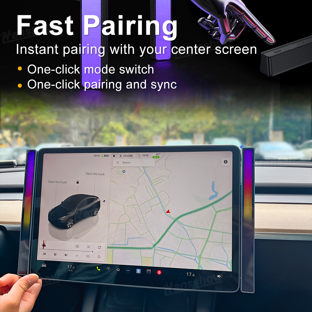 Model 3 & Y Ambient Lights close-up detail