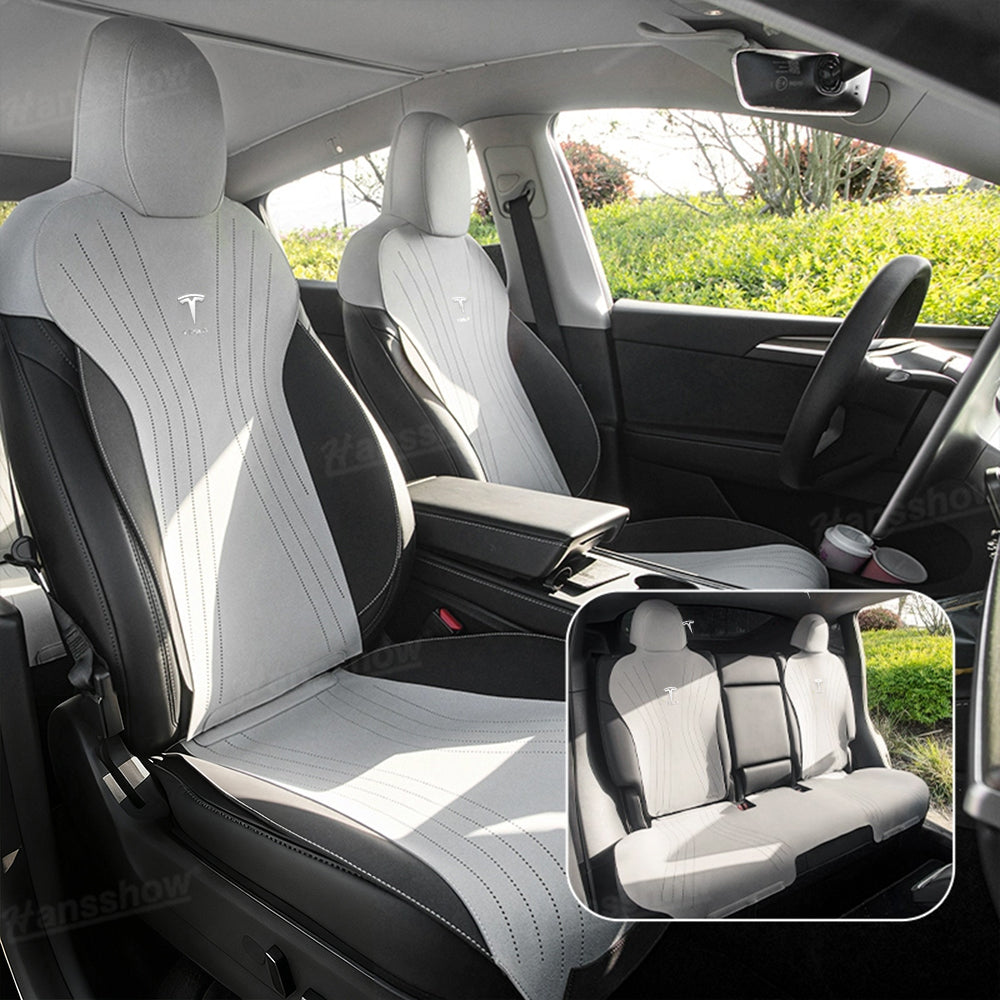 Alcantara Seat Cushion for Tesla Model Y & Model 3 front view