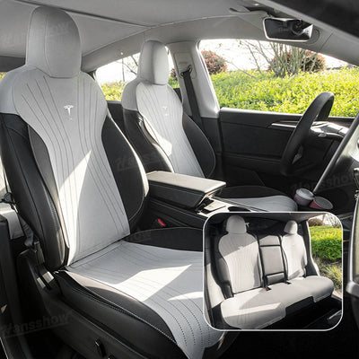 Alcantara Seat Cushion for Tesla Model Y & Model 3 front view