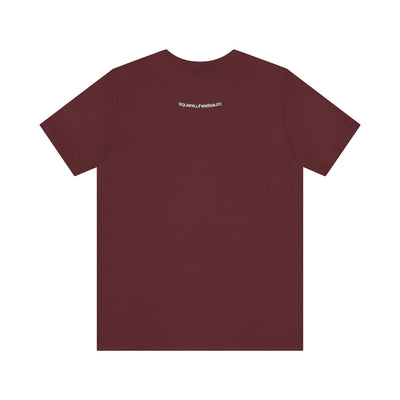SWA Signature Splash Tee in dark grey heather color on model