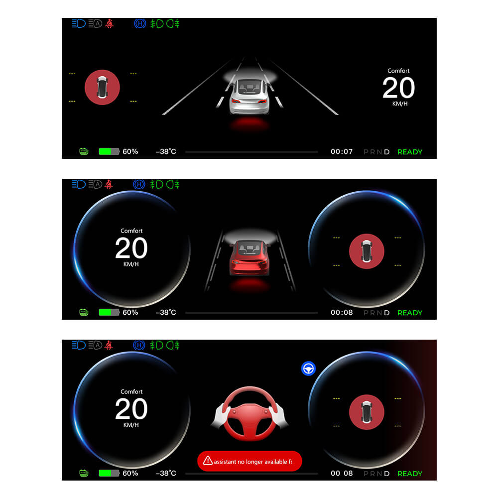 Model 3/Y 8.9" Integrated Dashboard Display Screen from driver's seat