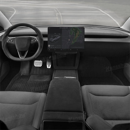 Model Y Juniper Interior Cover Trim Alcantara Upgrade Kit - side angle