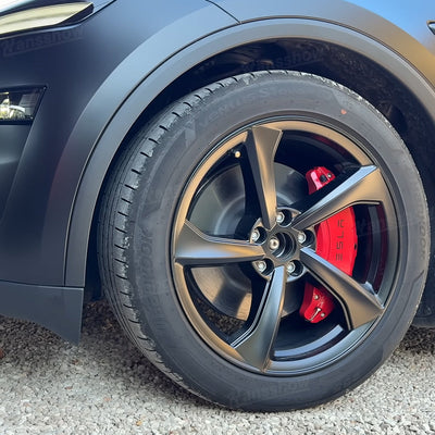 Model Y Juniper Wheel Brake Caliper Cover Set with Tesla Logo - Installation guide