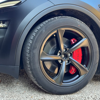 Model Y Juniper Wheel Brake Caliper Cover Set with Tesla Logo - Installation guide