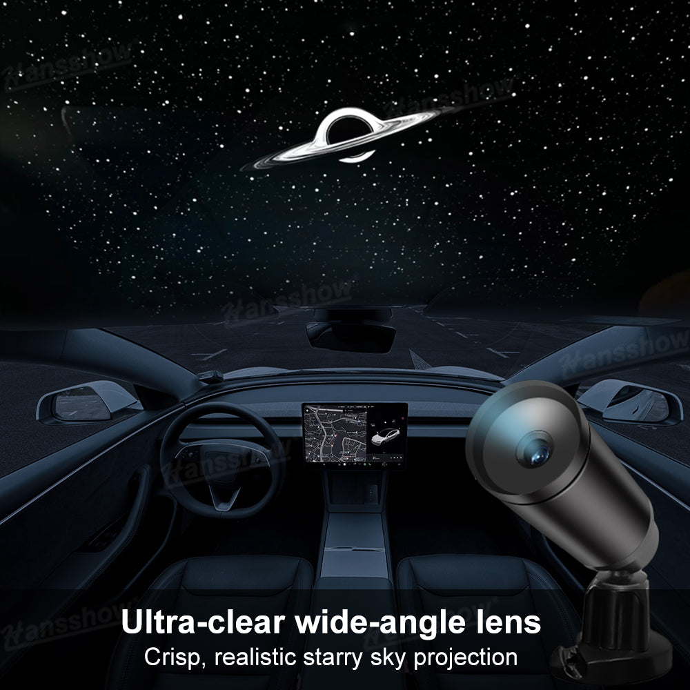 Sunroof Star Projector Light for Tesla Model Y installed view